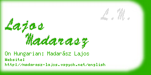 lajos madarasz business card