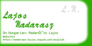 lajos madarasz business card